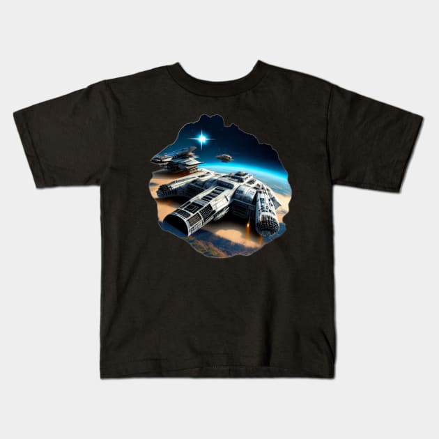 millennium falcon Kids T-Shirt by D's Tee's